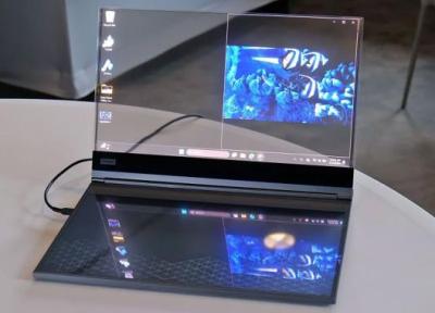 لنوو از اولین لپ تاپ با نمایشگر شفاف جهان رونمایی کرد